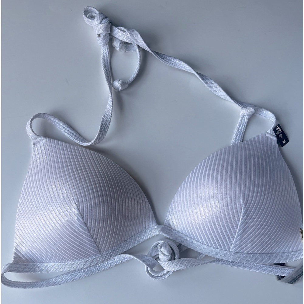 Victoria Secret white pearl bikini top